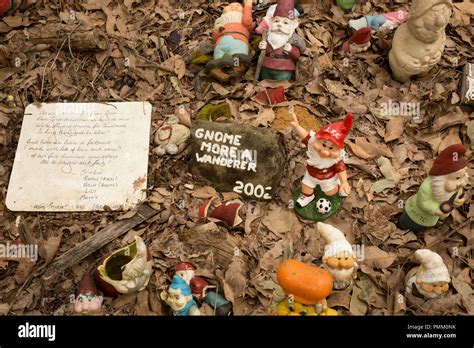 Gnomesville before the Great Gnomesville Flood of 2018 Stock Photo - Alamy