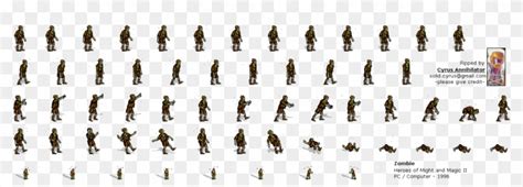 Zombie Sprite Png - Zombie Sprite Sheet, Transparent Png - 1320x420 ...