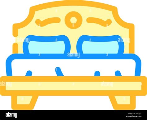 bedroom furniture color icon vector illustration Stock Vector Image ...