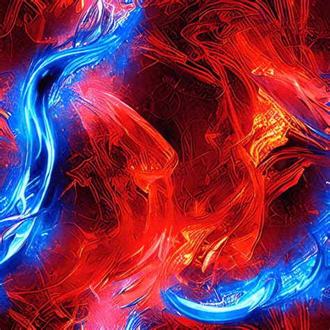 Blue Black and Red Flames Abstract Graphic · Creative Fabrica