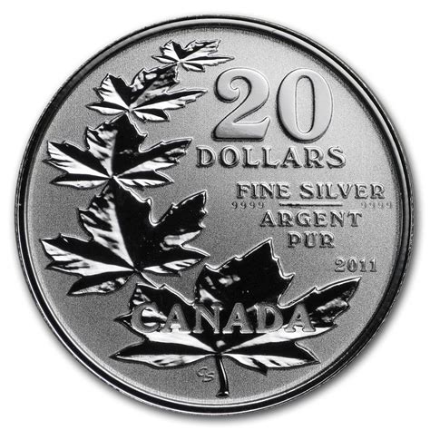 2011 $20 Silver Canadian Maple Leaf Commemorative Coin (w/Coa) | Silver ...