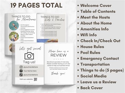 Airbnb Welcome Book Template Airbnb Guest Printable Book - Etsy