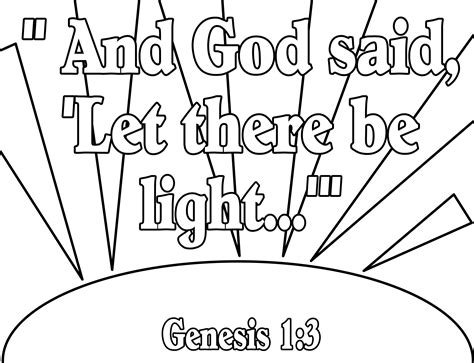 Genesis Bible Verse Coloring Pages