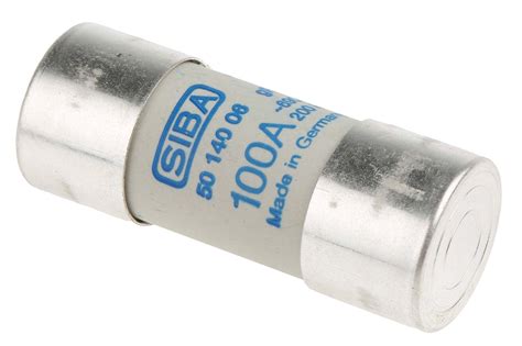 50-140-06/100A | SIBA 100A Ceramic Cartridge Fuse, 22 x 58mm | RS