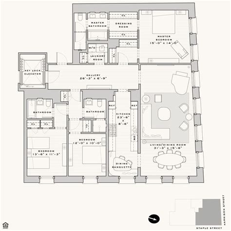 Inside Seven Harrison, a Just-Launched Conversion From $4.5M | Penthouse apartment floor plan ...