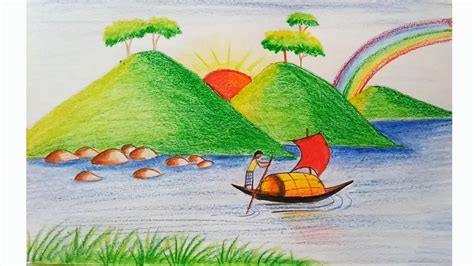 Image result for nature drawing | Scenery drawing for kids, Easy ...