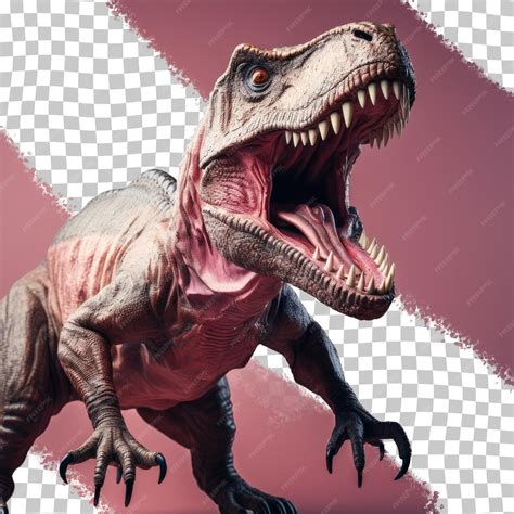 Premium PSD | T rex statue alone isolated on transparent background