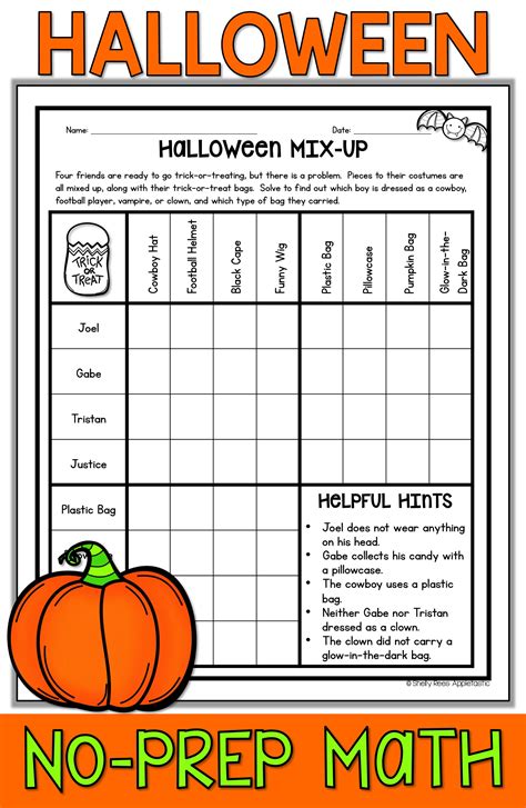 Halloween Geometry Worksheets