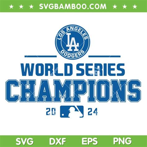 Dodgers Baseball World Series Champions 2024 SVG