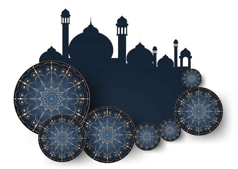 Premium Vector | Ramadan islamic celebration card background