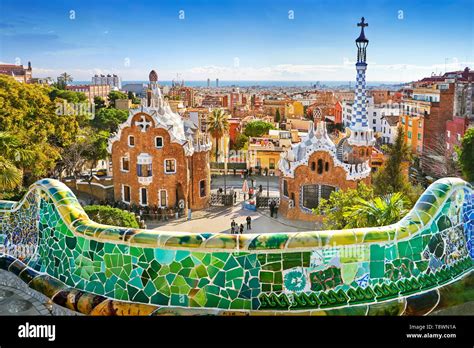 Antoni gaudi park guell hi-res stock photography and images - Alamy