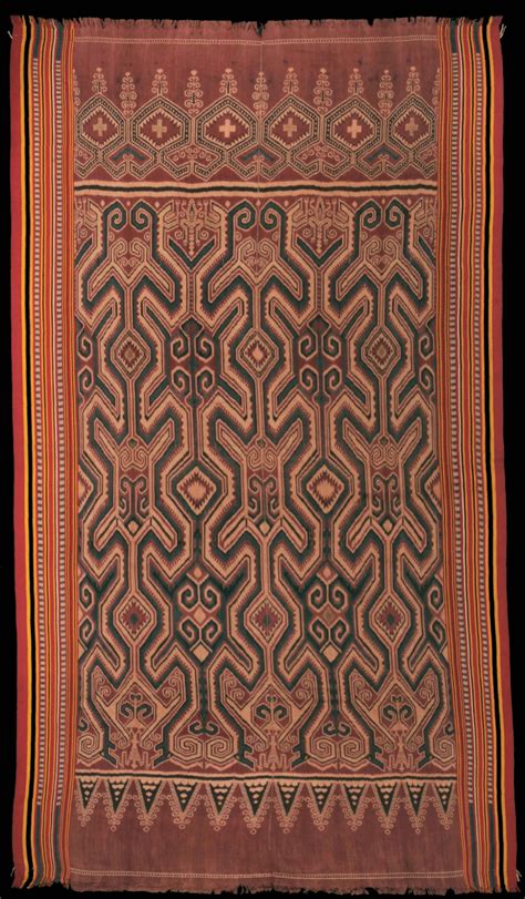 Ikat from Sarawak, Borneo, Indonesia | Antique textiles, Textiles, Ikat ...