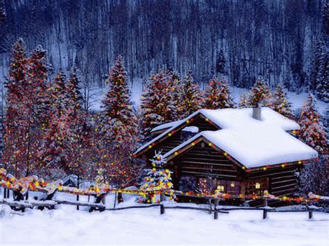 Cabin With Animated Christmas Lights Pictures, Photos, and Images for Facebook, Tumblr ...