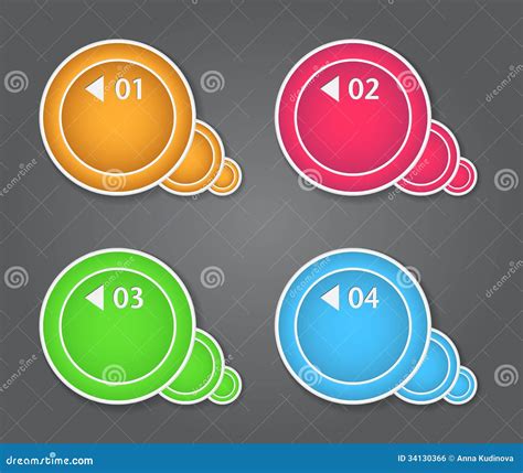 Set of Bubbles, Stickers, Labels, Tags. Numbered S Stock Vector - Illustration of badge, graphic ...
