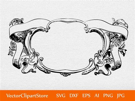 Retro Frame SVG. Vintage Border Clipart. Antique Victorian - Etsy ...