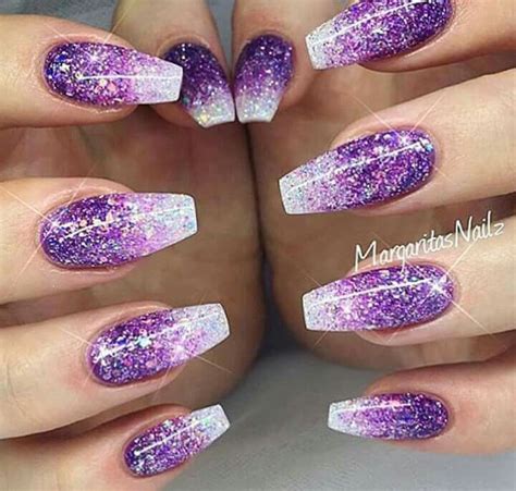 Nail design 9 Acrylic Nails Glitter Ombre, Glittery Nails, Sparkle ...