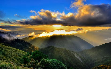 Mountains clouds sundown wallpaper | 1920x1200 | #31064