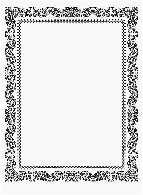 Fancy Border Transparent Background , Png Download - Islamic Borders Black And White, Png ...