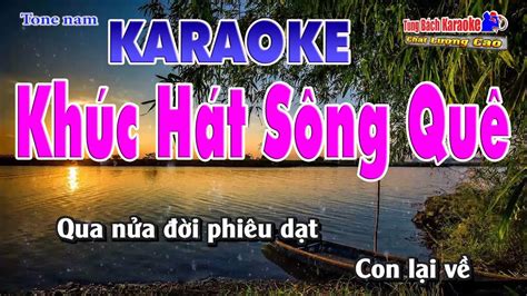 Khúc Hát Sông Quê Karaoke - Nhạc Sống Tùng Bách - YouTube