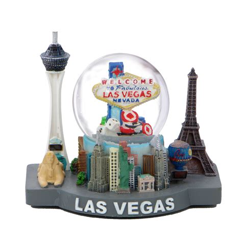 Mini Las Vegas Snow Globe Skyline Replica