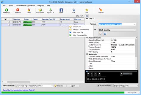 Download Free OGG To MP3 Converter 3.3