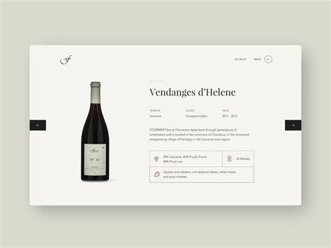 Fournier Wine Detail Page | Web design, Wine design, Wine websites