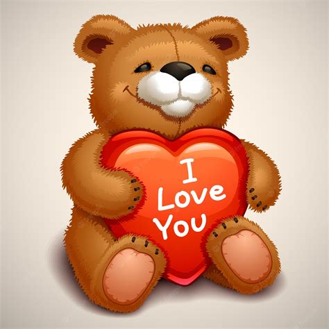 Premium Vector | Teddy bear hugs the heart