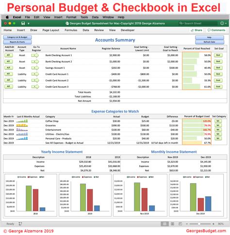 Excel checkbook register budget worksheet – Artofit