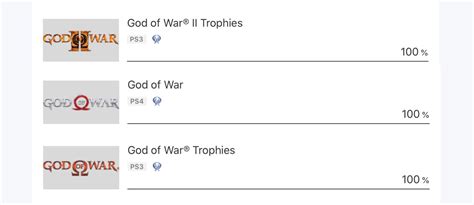 [God of war 1,2 and 2018] trophy collection : r/Trophies