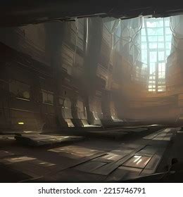 Sci Fi Interior Concept Art Stock Illustration 2215746791 | Shutterstock