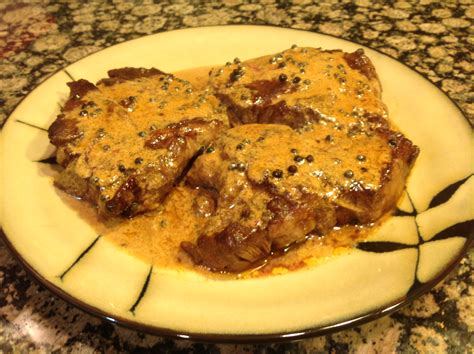 Steak with Creamy Peppercorn Sauce - BigOven