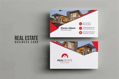 Real Estate Business Card | Business Card Templates ~ Creative Market