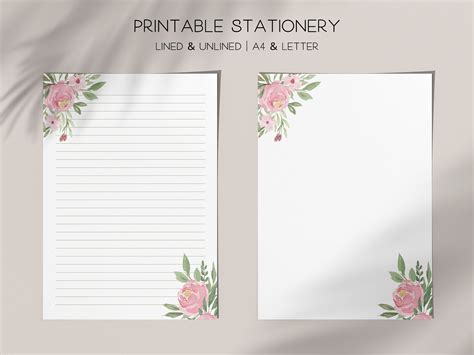 Watercolor Floral Printable Memo Pad Aesthetic Pretty Floral Memo Pad Botanical Note Paper ...