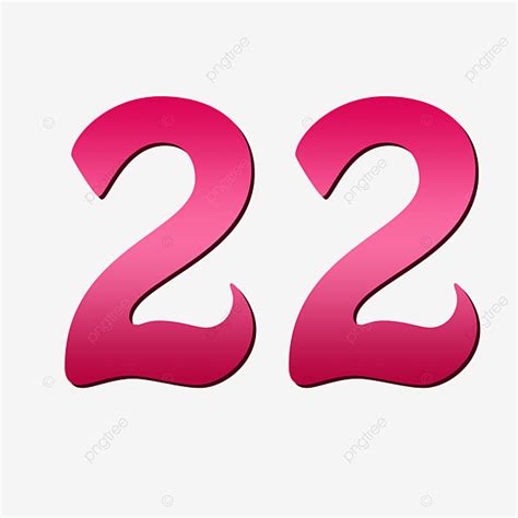 Number 22 Clipart Transparent Background, Number 22, 22, Number, Arractive Number PNG Image For ...