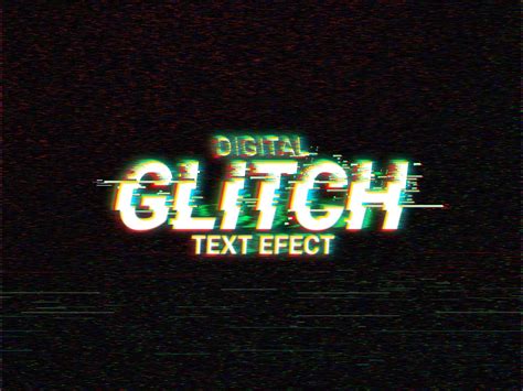 Free Digital Glitch Text Effect (PSD)