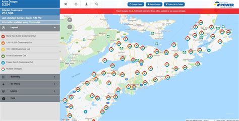 Nova Scotia Power Outage Map - World Map