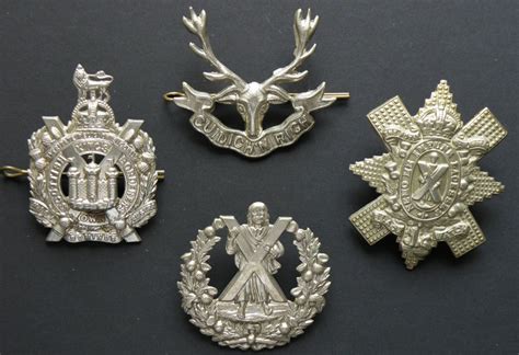 cap badges Scottish regiments - Royal British Army - WWI period. - Catawiki