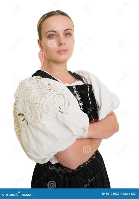 Slovakian Folk Costume - Embroidered Traditional Dress Stock Photo - Image of ornament, music ...