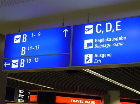 Signs in Frankfurt Airport Terminal 1 Concourse B Schengen… | Flickr