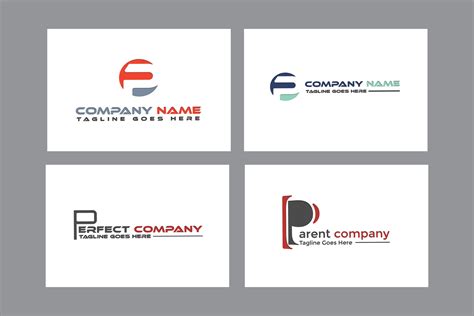 P - Alphabet Logo with 4 Different Style Graphic by shamsul75 · Creative Fabrica