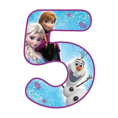 DISNEY FROZEN NUMBER 5 | EDIBLE IMAGE