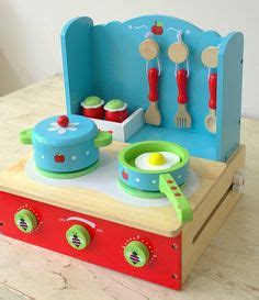 Le Toy Van - Kids Wooden Kitchen Toys - Oven and Hob Set - Red | Finlee ...