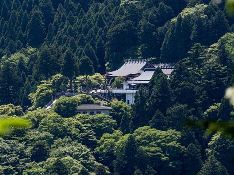 Oyama Afuri Shrine, As Seen from a Nearby Mountainside in Isehara, Japan Stock Image - Image of ...