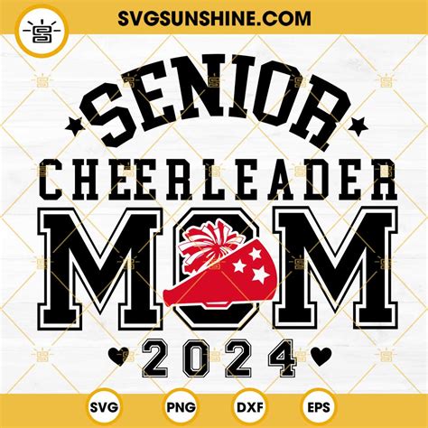 Senior Cheerleader Mom 2024 SVG, Cheer Megaphone SVG, Cheerleading SVG ...