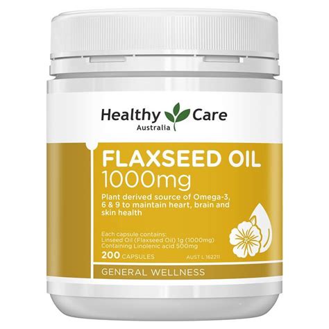 Healthy Care Super Flaxseed Oil 1000mg 200 Capsules - Chemist Warehouse