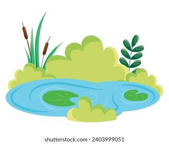 Wetland Plants Illustration Vector Isolated Stock Vector (Royalty Free ...