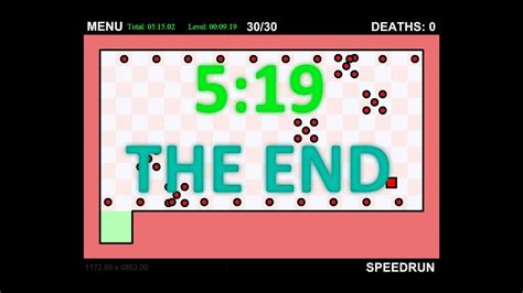 [Former 5th] The Worlds Hardest Game Speedrun in 5:19 | 0 Deaths (THE END) - YouTube