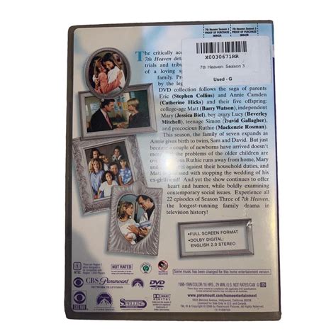 7th Heaven: Season 3 Dvd Condition: Pre-Owned Good - Depop