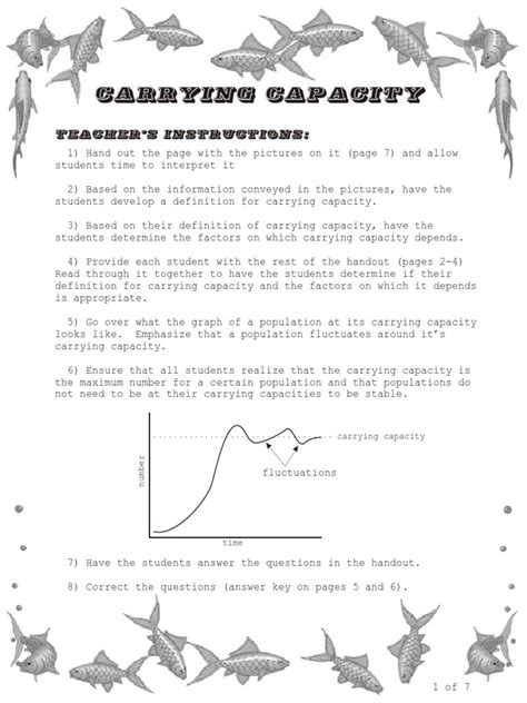 carrying capacity worksheets and notes | Ecosystem | Resource