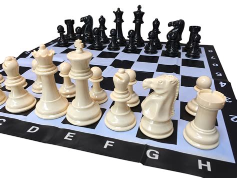 WE Games Garden Chess Set – Large 8 inch King, 35.5 inch Board – Wood Expressions